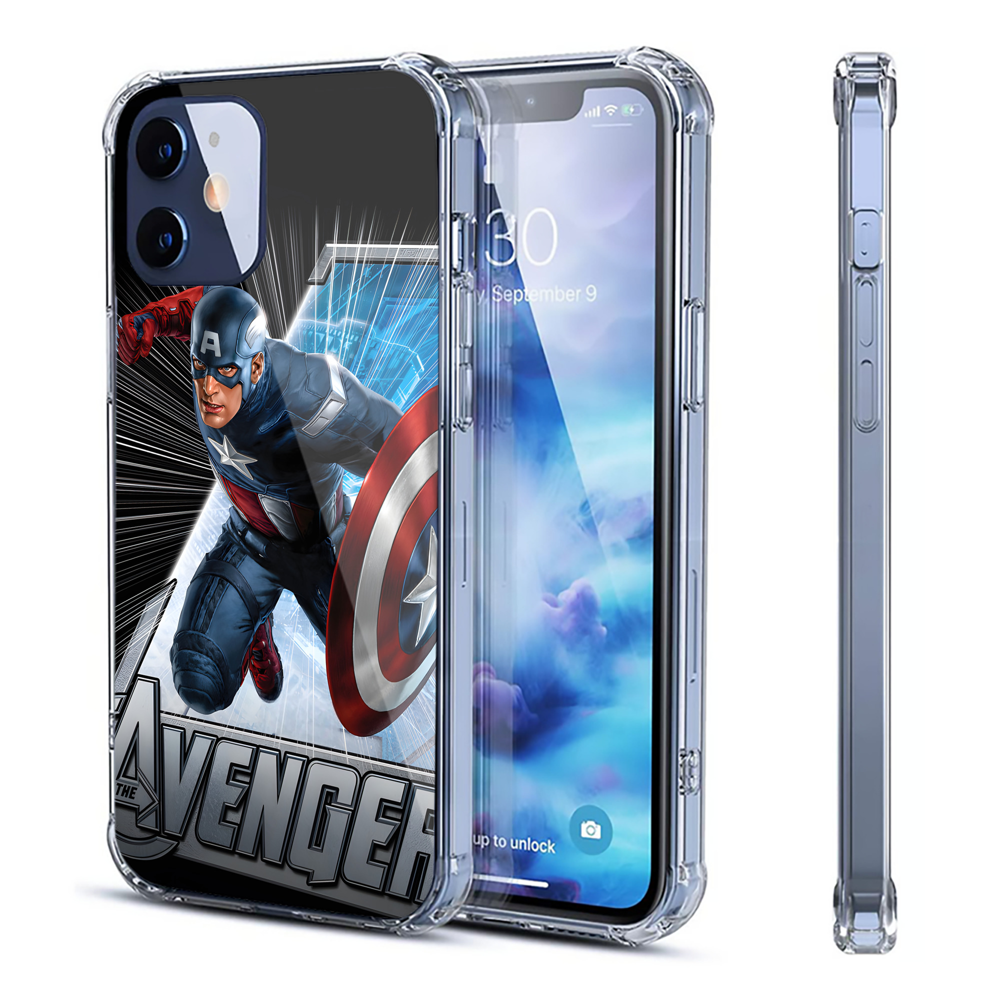 （画像用） アベンジャーズ The Avengers 【iPhone 12シリーズ対応】透明スマホケース（クリアソフトケース）